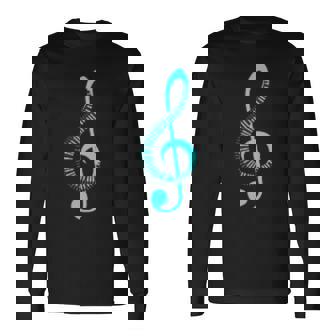 ト音記号の音符ピアノの象徴性ト音記号記号 長袖Tシャツ - Kawaiitshirt
