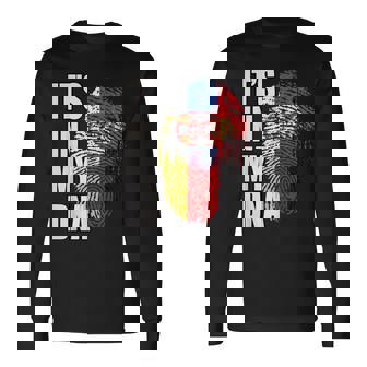 ドイツとセルビアのdna遺産フラグ 長袖Tシャツ - Kawaiitshirt