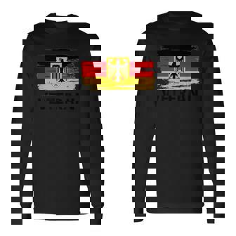 ドイツ退役軍人tシャツ イーグルとフラッグ – 愛国的なゲルマ 長袖Tシャツ - Kawaiitshirt