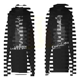 ドイツ首相オラフ・ショルツ ブラックアイパッチ 連邦議会 長袖Tシャツ - Kawaiitshirt