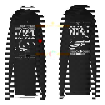 ドバイ アラブ首長国連邦Uaeお土産 おもしろ ラブ ドバイ 長袖Tシャツ - Kawaiitshirt