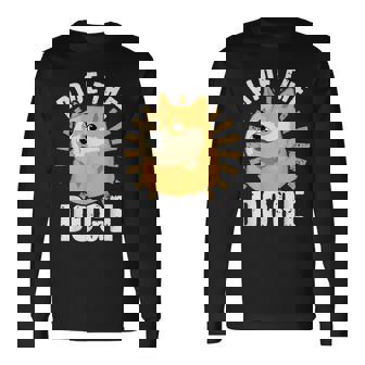 ドージコイン クリプト ライド ザ ドージ 面白い Memecoin 長袖Tシャツ - Kawaiitshirt