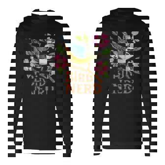 ナツハッチ 鳥 オタク ハナミズキ 木 アート 長袖Tシャツ - Kawaiitshirt