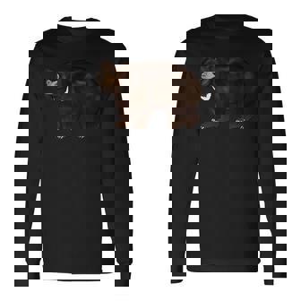 ナマケグマの絵 長袖Tシャツ - Kawaiitshirt