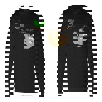 ナマケモノ まったり のんびり くつろぎ 長袖Tシャツ - Kawaiitshirt