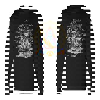 ナマステ インド 神 シバ ヒンドゥー教 神 信仰 長袖Tシャツ - Kawaiitshirt