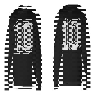 ナンバー10 誕生日ギフト スポーツ選手 チーム番号入りジャージ 長袖Tシャツ - Kawaiitshirt