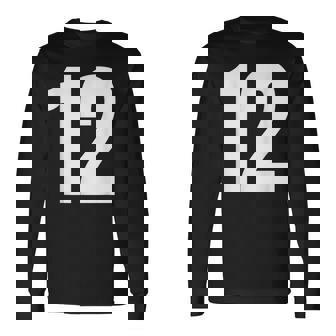 ナンバー12 シャツ。十二 長袖Tシャツ - Kawaiitshirt