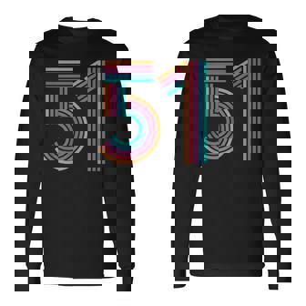 ナンバー51 Fifty-One Anniversary 男女 51歳の誕生日 長袖Tシャツ - Kawaiitshirt