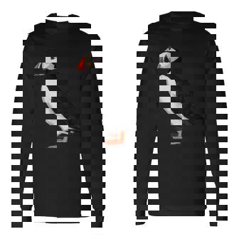 ニシツノメドリ 鳥 動物 図 バードウォッチング 贈り物 鳥類学者 生物学者 自然科学 長袖Tシャツ - Kawaiitshirt