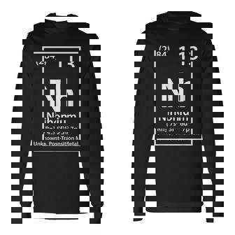 ニホニウム化学元素白 長袖Tシャツ - Kawaiitshirt