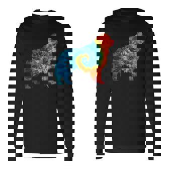 ニューファンドランド犬のレトロなデザイン 長袖Tシャツ - Kawaiitshirt