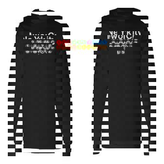 ニューヨーク市地下鉄の駅標識、ニューヨークの列車標識nyc。 長袖Tシャツ - Kawaiitshirt