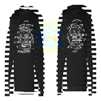 ニューヨーク消防署tシャツ 消防士消防士 長袖Tシャツ - Kawaiitshirt