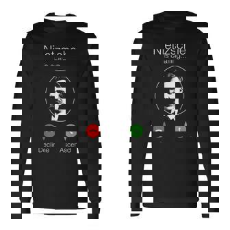 ニーチェが呼んでいる-ニヒリズム哲学 長袖Tシャツ - Kawaiitshirt