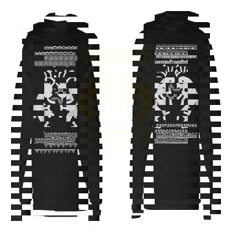 ネイティブアメリカン カルチャー ココペリ ミュージシャンボーダー 2 楽しい 長袖Tシャツ - Kawaiitshirt