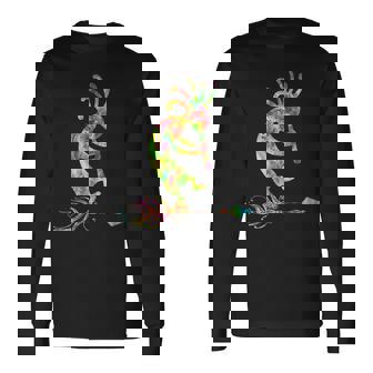 ネイティブアメリカン ココペリ 羽付き 1 ファンファン ファン 長袖Tシャツ - Kawaiitshirt