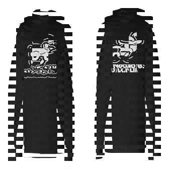 ノー ダックス ノー ライフ No Daxno Life 胸＆バックプリント 長袖Tシャツ - Kawaiitshirt