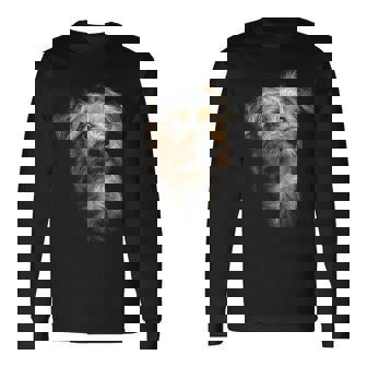 ノーフォークテリア 犬 モチーフ ペット イラスト ノーフォークテリア 長袖Tシャツ - Kawaiitshirt