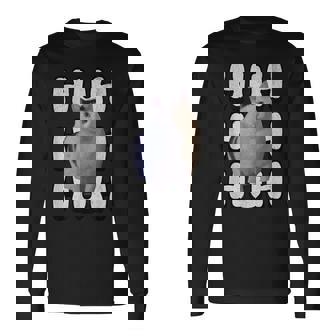 ハァッ 猫ミーム 人気 インターネットミーム Cat Day クリスマス 長袖Tシャツ - Kawaiitshirt