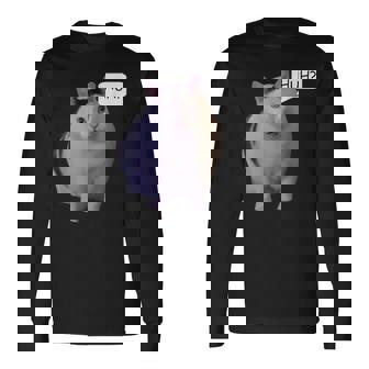 ハァ・キャット・ミーム 長袖Tシャツ - Kawaiitshirt