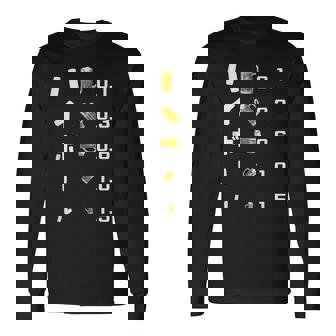 ハイボール 視力検査 バーボン おもしろ 酒飲み 酒好き 居酒屋 ウィスキー ハイボール好き 長袖Tシャツ - Kawaiitshirt