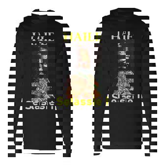 ハイレ・セラシエ・ラスタファリ 長袖Tシャツ - Kawaiitshirt