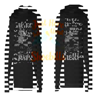 ハシビロコウについて話すだけ 長袖Tシャツ - Kawaiitshirt