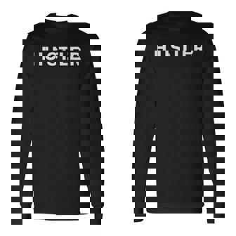 ハスラー 半袖 シンプル 白文字 長袖Tシャツ - Kawaiitshirt