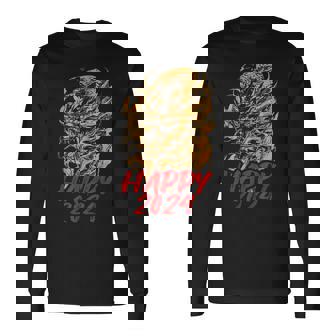 ハッピー2024ドラゴンイヤーチャイニーズ2024ハッピーニューイヤー 長袖Tシャツ - Kawaiitshirt