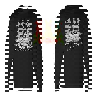 ハッピーイースター 3匹のウサギ 春のハント 卵 おもしろウサギ 長袖Tシャツ - Kawaiitshirt