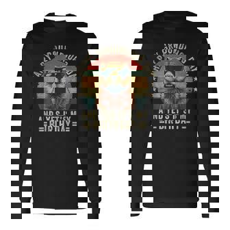 ハッピーマーモットの日、誕生日、クールなマーモット 長袖Tシャツ - Kawaiitshirt