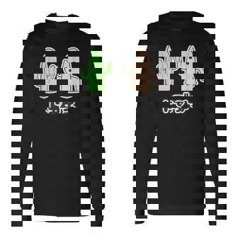 ハニワ くん & サボテン『トモダチ』 埴輪【ゆるフレンズ】歴史土器 キャラクター かわいい イラスト 長袖Tシャツ - Kawaiitshirt