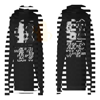 ハニワくん X 古墳くん 埴輪【ゆるフレンズ】歴史 かわいい イラスト 面白い 長袖Tシャツ - Kawaiitshirt