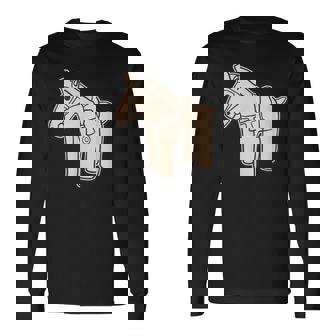 ハニワの馬 埴輪【ゆるフレンズ】歴史土器 シンプル かわいい イラスト 長袖Tシャツ - Kawaiitshirt