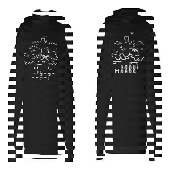 ハリネズミかわいいハリネズミハググラフィック Hedgehugs 長袖Tシャツ - Kawaiitshirt