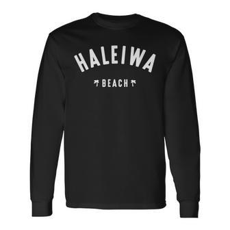 ハレイワ ビーチ ハワイ ロゴ 長袖Tシャツ - Kawaiitshirt