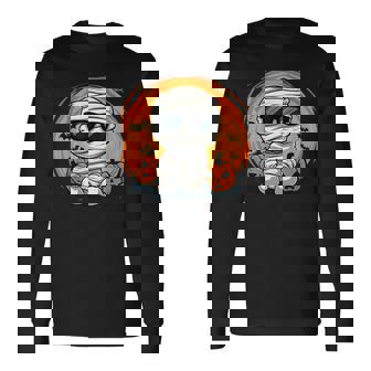 ハロウィン コスチューム ミイラ 怖い パンプキン ランタン コウモリ ゴースト 長袖Tシャツ - Kawaiitshirt