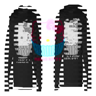 ハローキティ Usデザイン カップケーキ 長袖Tシャツ - Kawaiitshirt