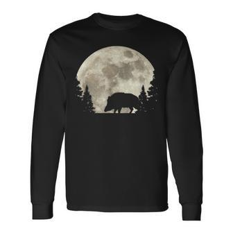 ハンティングtシャツ メンズ 猪ギフト ハンティング メンズ 長袖Tシャツ - Kawaiitshirt