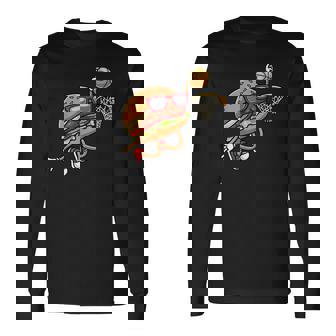 ハンバーガー バスケットボール ファーストフード バスケットボール選手 長袖Tシャツ - Kawaiitshirt