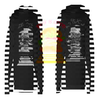 ハンバーガー 横断歩道 長袖Tシャツ - Kawaiitshirt