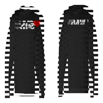 ハート アミーゴ ミニマリストのラブスタイル 長袖Tシャツ - Kawaiitshirt