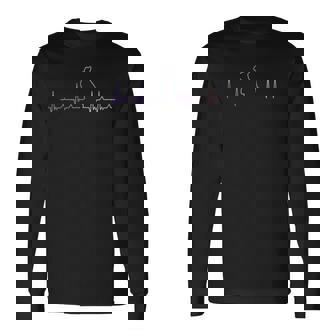 ハートビート うさぎ好き ウサギ好き 兎好き 心電図うさぎ ウサギの飼い主 おもしろ 可愛い うさぎ ウサギ 兎 長袖Tシャツ - Kawaiitshirt