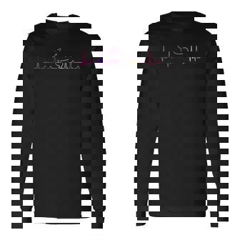 ハートビート コーギー ウェルシュ・コーギー コーギー好き 愛犬家 心電図 犬の飼い主 コーギーの飼い主 犬好き 犬 長袖Tシャツ - Kawaiitshirt