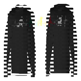 ハートビート デザイン アメリカン コッカー スパニエル犬 長袖Tシャツ - Kawaiitshirt