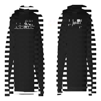 ハートビート 文鳥好き 文鳥の飼い主 文鳥 クリーム文鳥 白文鳥 桜文鳥 シルバー文鳥 ごま塩文鳥 長袖Tシャツ - Kawaiitshirt