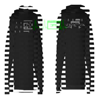 ハートビートカセットテープ 長袖Tシャツ - Kawaiitshirt