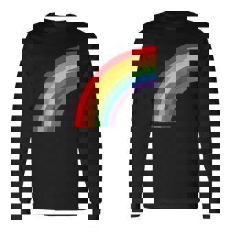 ハーフレインボー Roygbiv カラフルラッキーレインボー 長袖Tシャツ - Kawaiitshirt