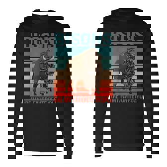 バイソン私の好きな人たち ウィズエント バイソン 長袖Tシャツ - Kawaiitshirt